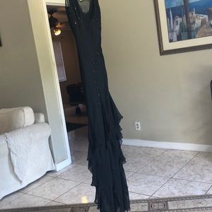 Sequin sheer gown